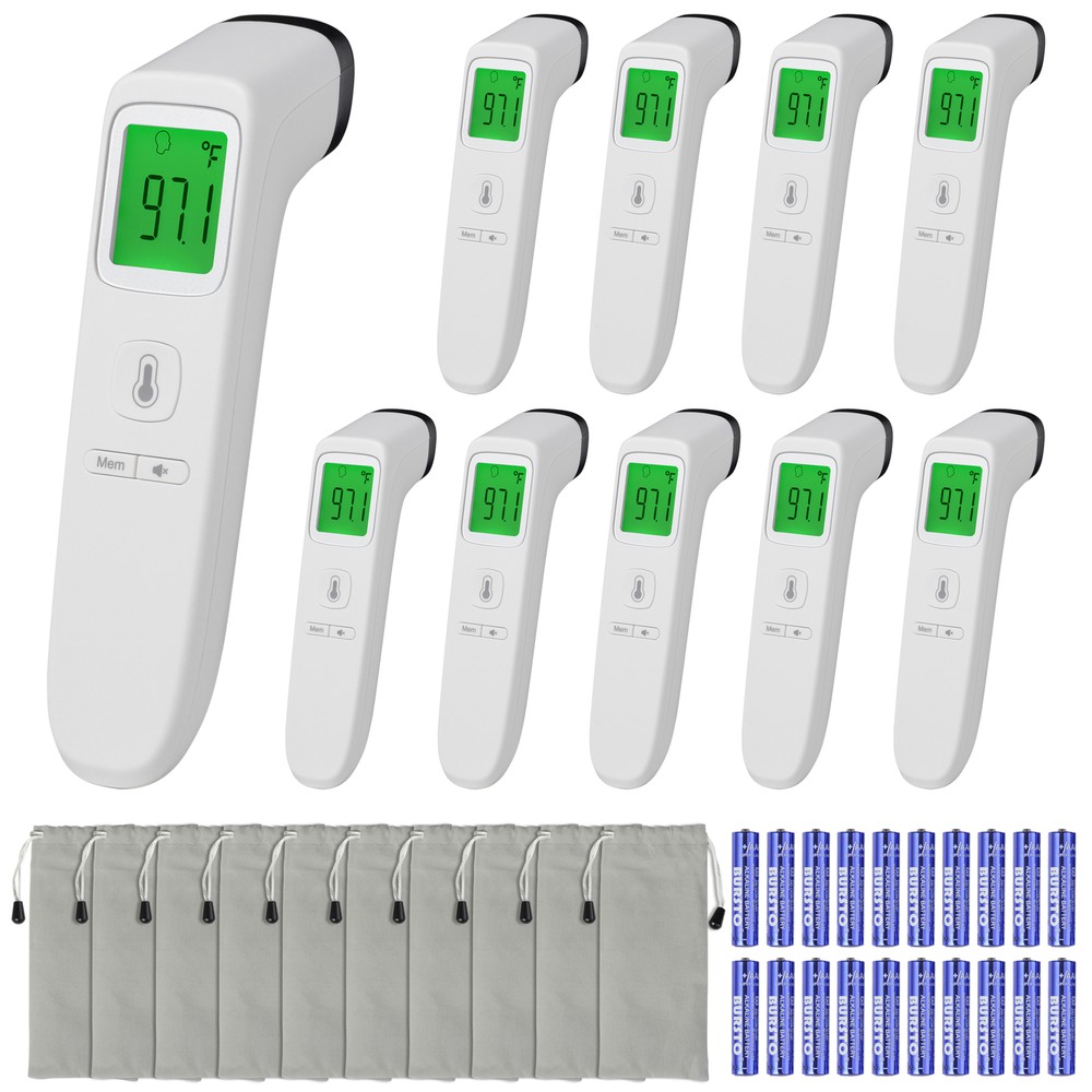 10 Pack No Contact Digital Infrared Thermometer Temperature Gun Memory Function