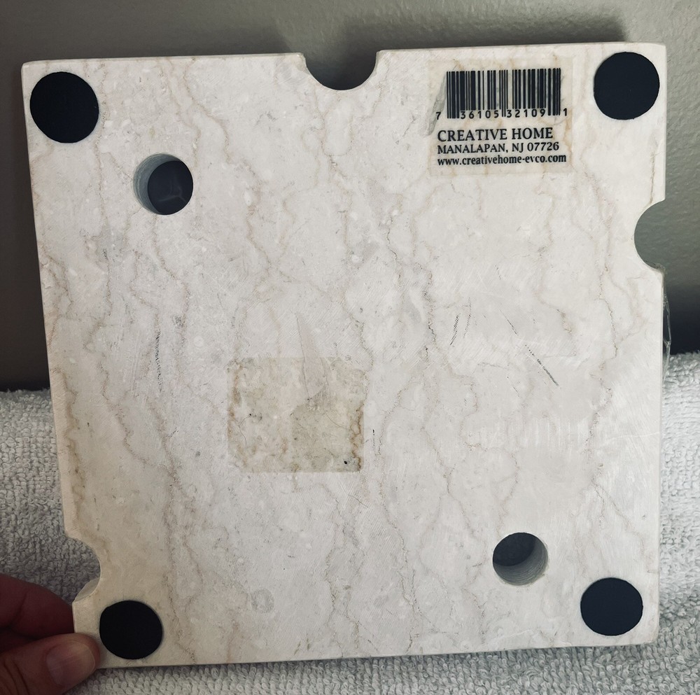 Marble Cheeseboard and 2 Cheese Knives - 8” Square