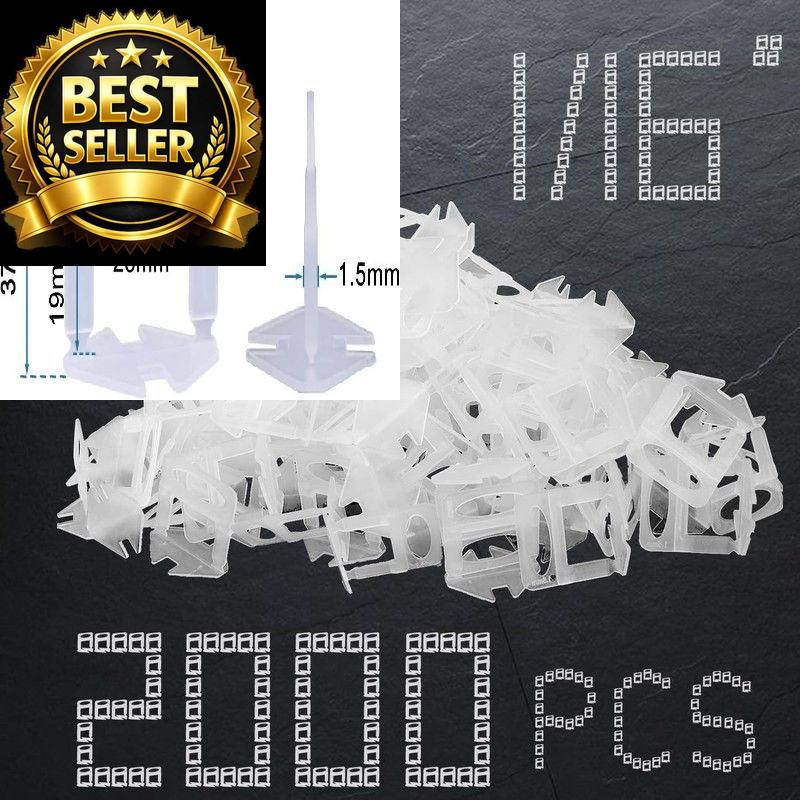 Tile Leveling System Clips 1/16" 2000 tile clips, 2000-tile