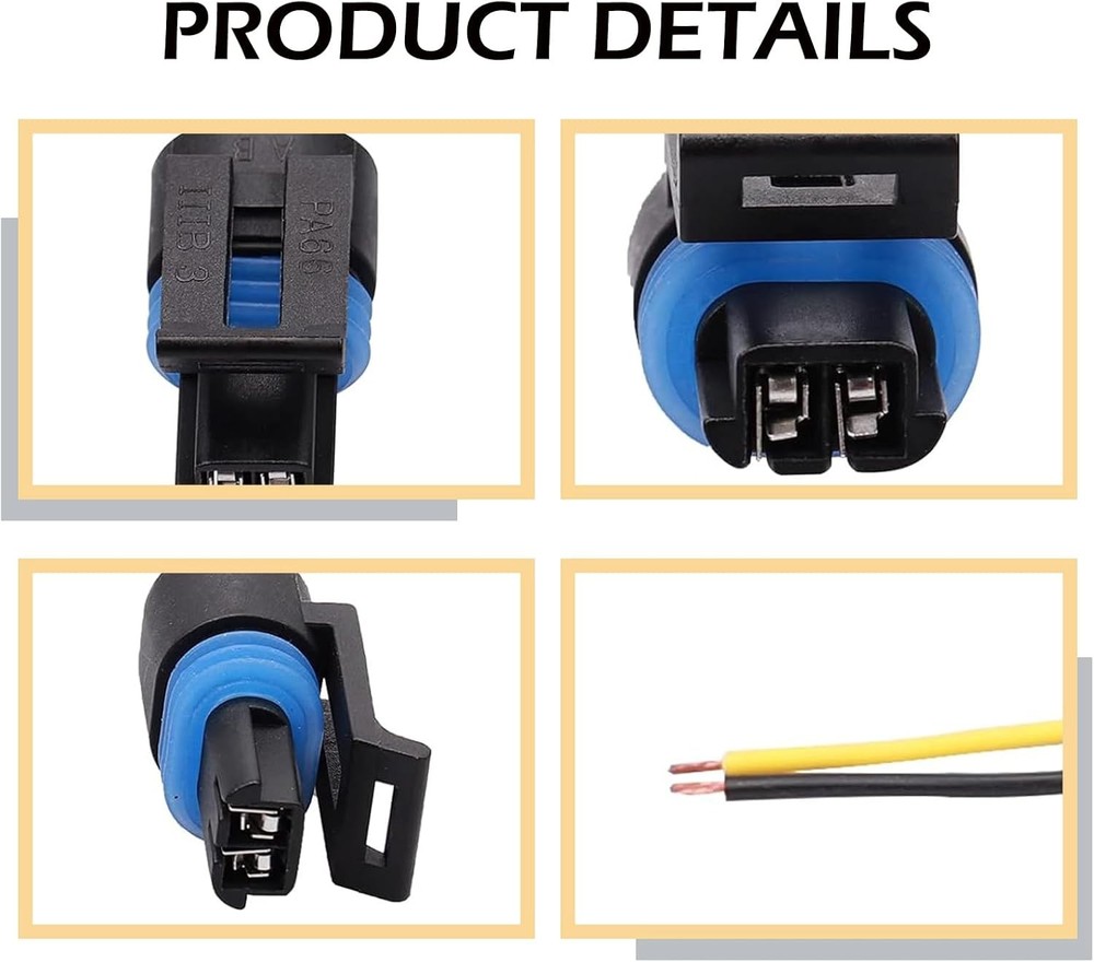 2 PCS PT2386 Multi-Purpose Pigtail Connector for Coolant Temperature Sensor and