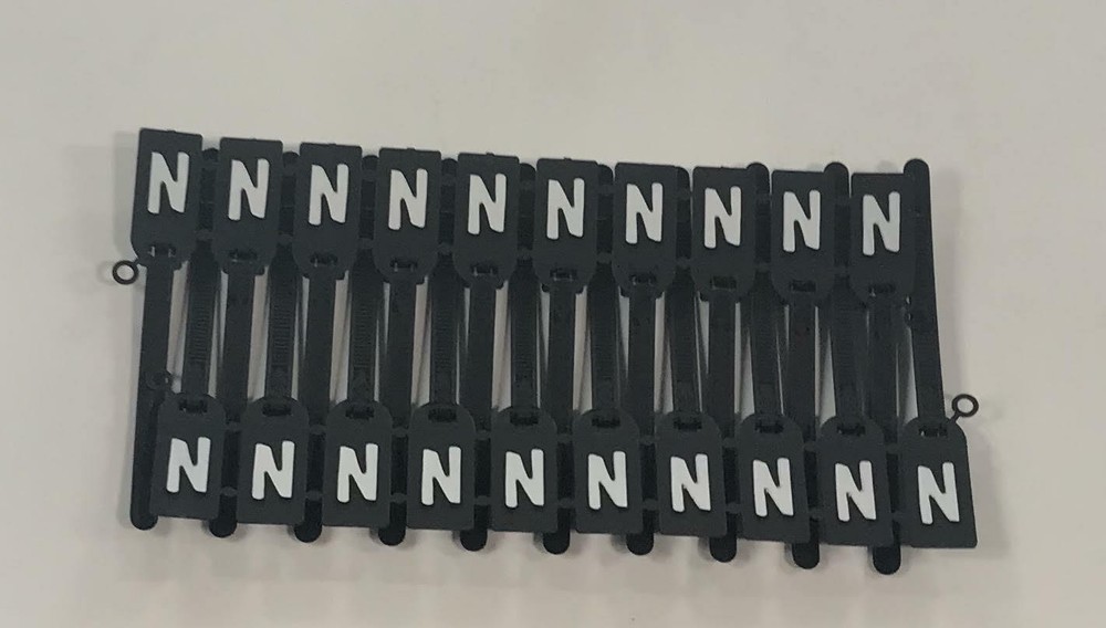 980N-N, Security Tag Black, (Pack of 20)