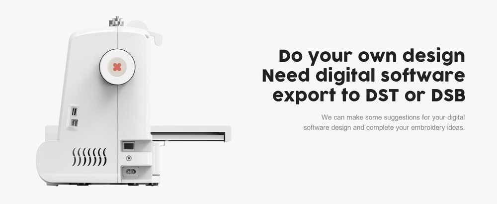 Poolin EOC05 4 x 9in Embroidery Machine Computerized 7in Large LCD Touch Screen