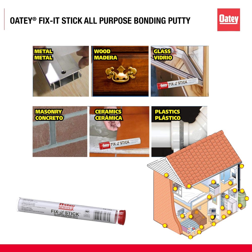 31270 Fixit Multipurpose Epoxy Putty 4 Oz Box Beige Sulfurous Solid Gray