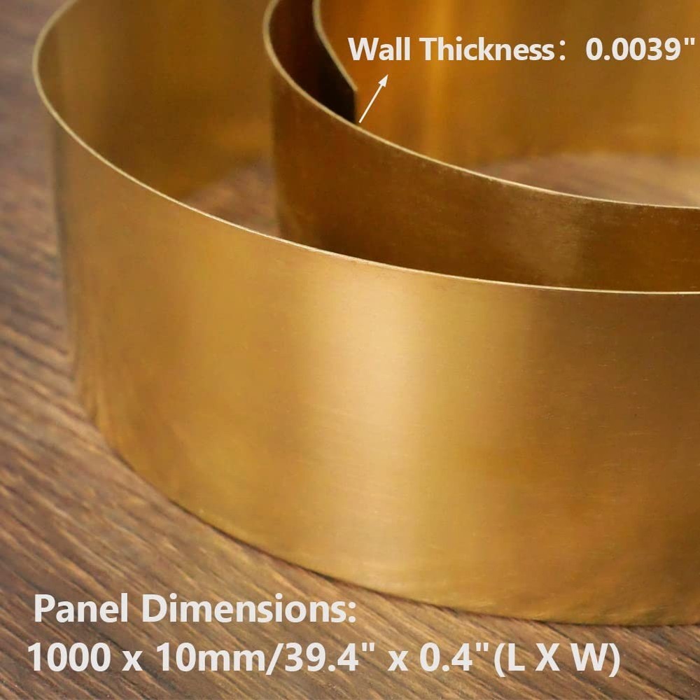 Seamless Copper Brass Sheet Roll - 0.1mm Thick, 38 Gauge for Electrical Projects
