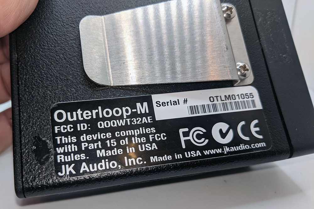JK Audio Outerloop XLR M Intercom Belt Pack, READ!