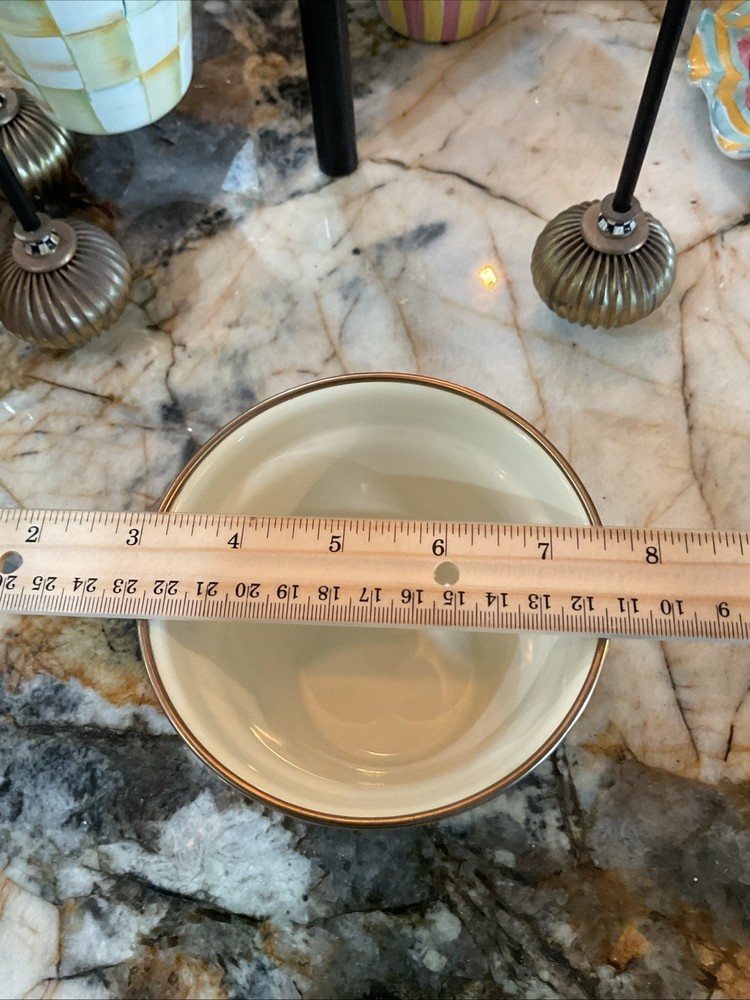 MacKenzie-Childs Parchment Check Enamel Pot