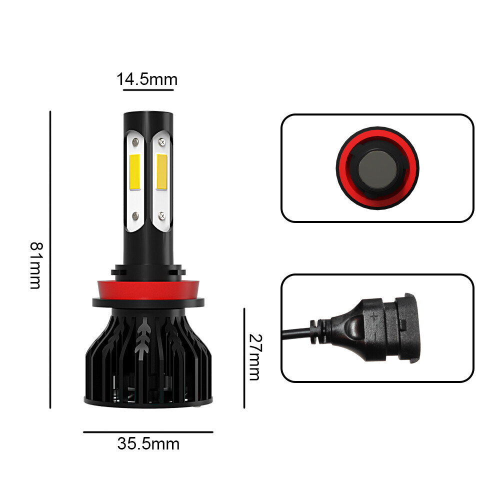 For 2013-2016 2017 2018 Chevy Traverse LED Headlight Hi/Lo+Fog Light Bulbs Combo