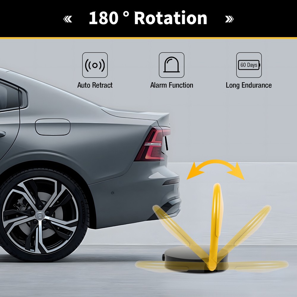 Car Parking Spot Lock Remote Control Anti-Collision Foldable Barrier Auto Sensor