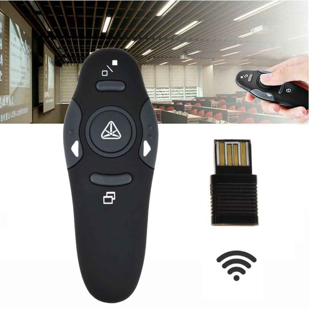 Wireless PPT USB Presenter Power point Presentation Laser Pointer Clicker Pen