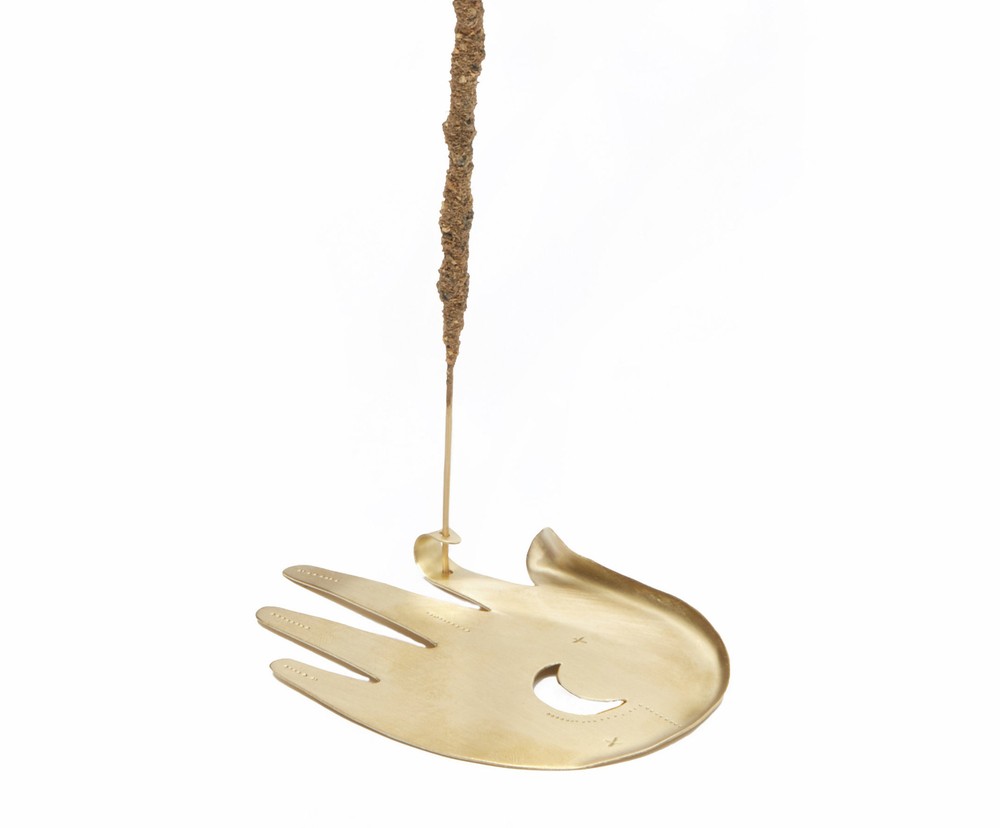 Hand Crescent Moon Incense Burner by New Moon Beginnings