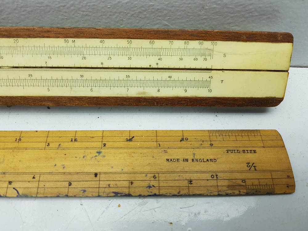 Simplon Bilateral Engineering Slide Ruler Made in England Ruler Vintage