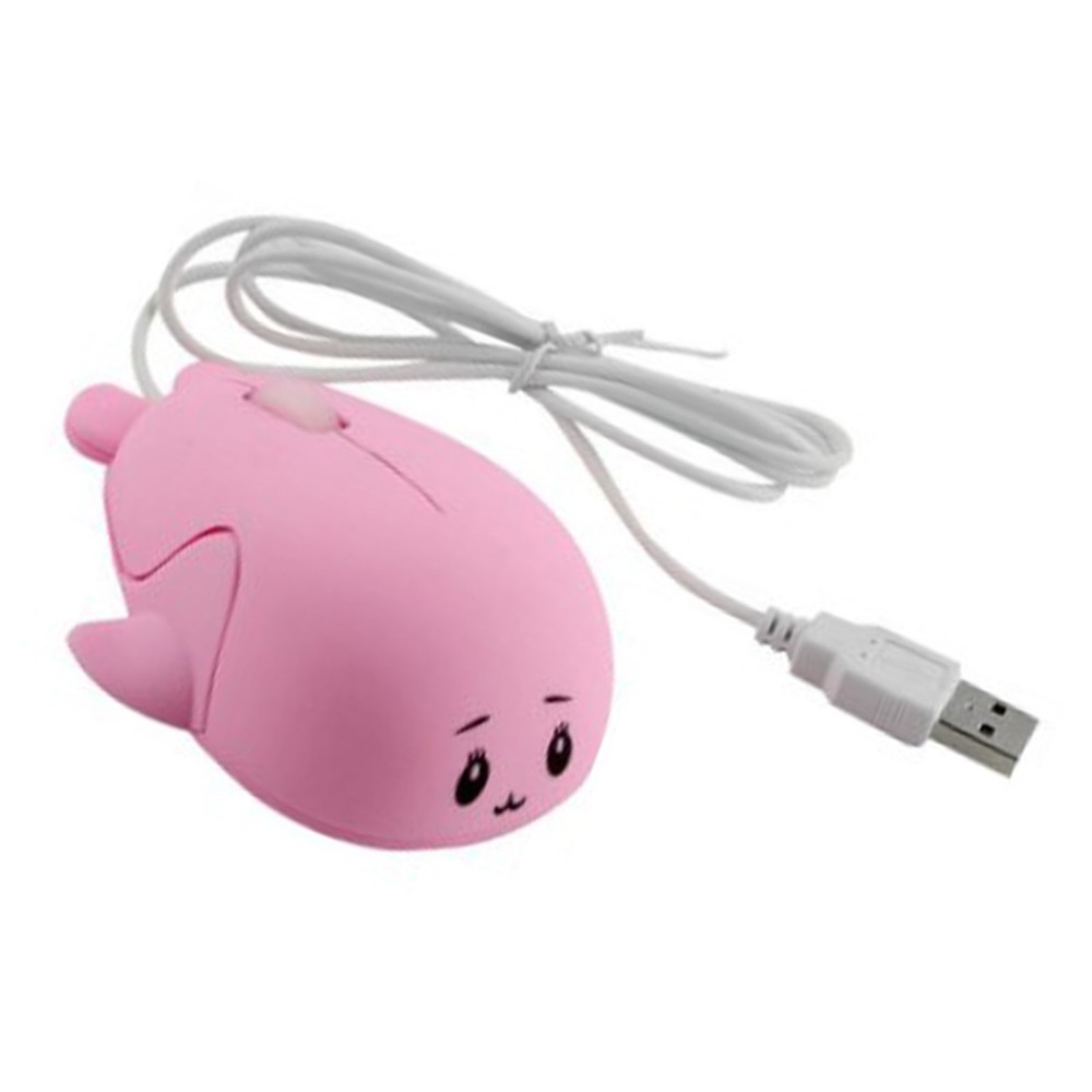 .›Cute Cartoon Wired Mouse Ergonomic Shape USB Computer Mouse With