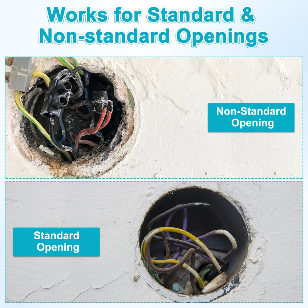 2-Pack Access Panel for Drywall, 6x6 Inch Round Plastic Removable [White]