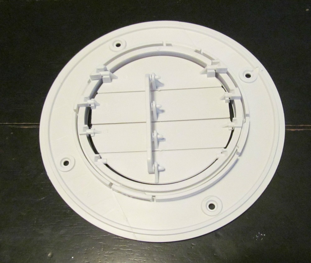 RV Round AC Ceiling Vent - Fully Adjustable - White