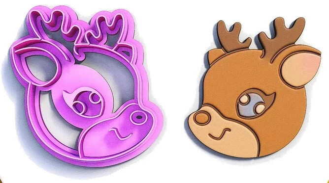 Reindeer #A Polymer Clay Cutters