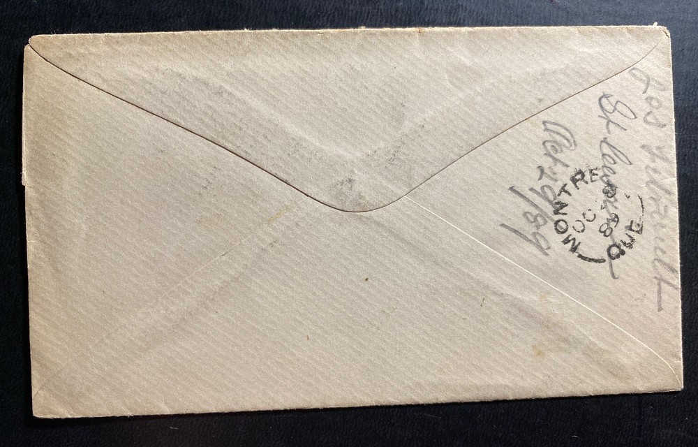 1889 Canada Vintage Registered Stamp Cover