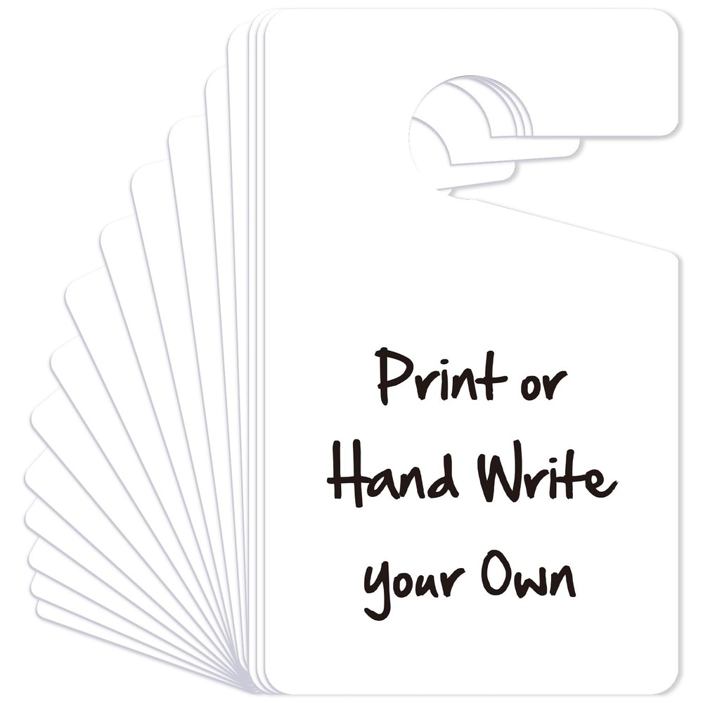 50pcs Blank Parking Permit Hang Tag,Blank Write-On Door Knob Hanger Tags,DIY ...