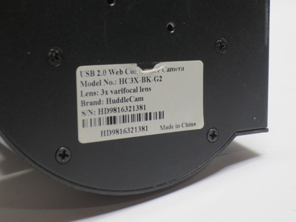 HuddleCam HC3X-BK-G2 USB 2.0 Web Video Conference Camera - Tested Working