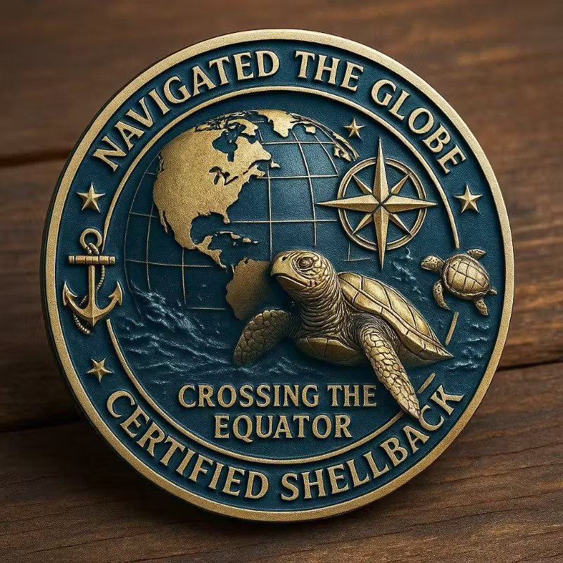 Navy Shellback Challenge Coin Collectable Commemorative Military B 1-pc