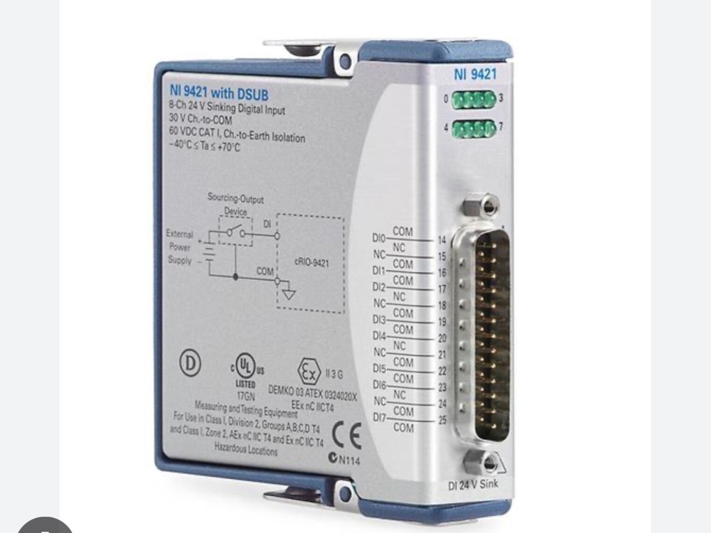 National Instruments NI 9421, 8 Channel Digital Sinking Input Module