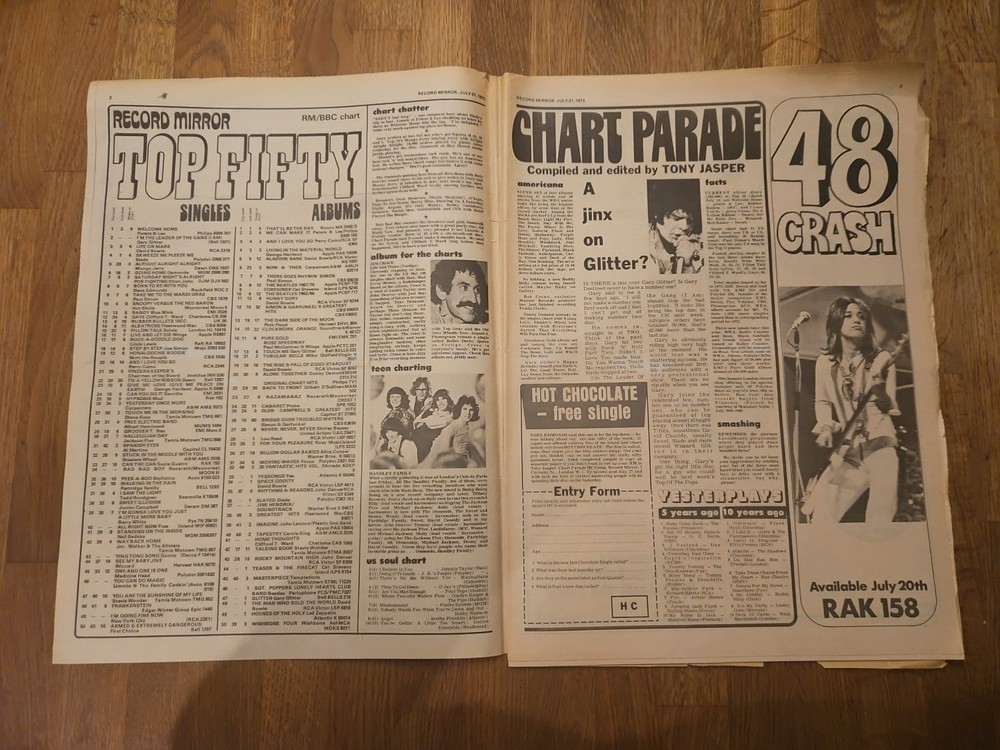 Record Mirror Newspaper July 21st 1973 David Bowie