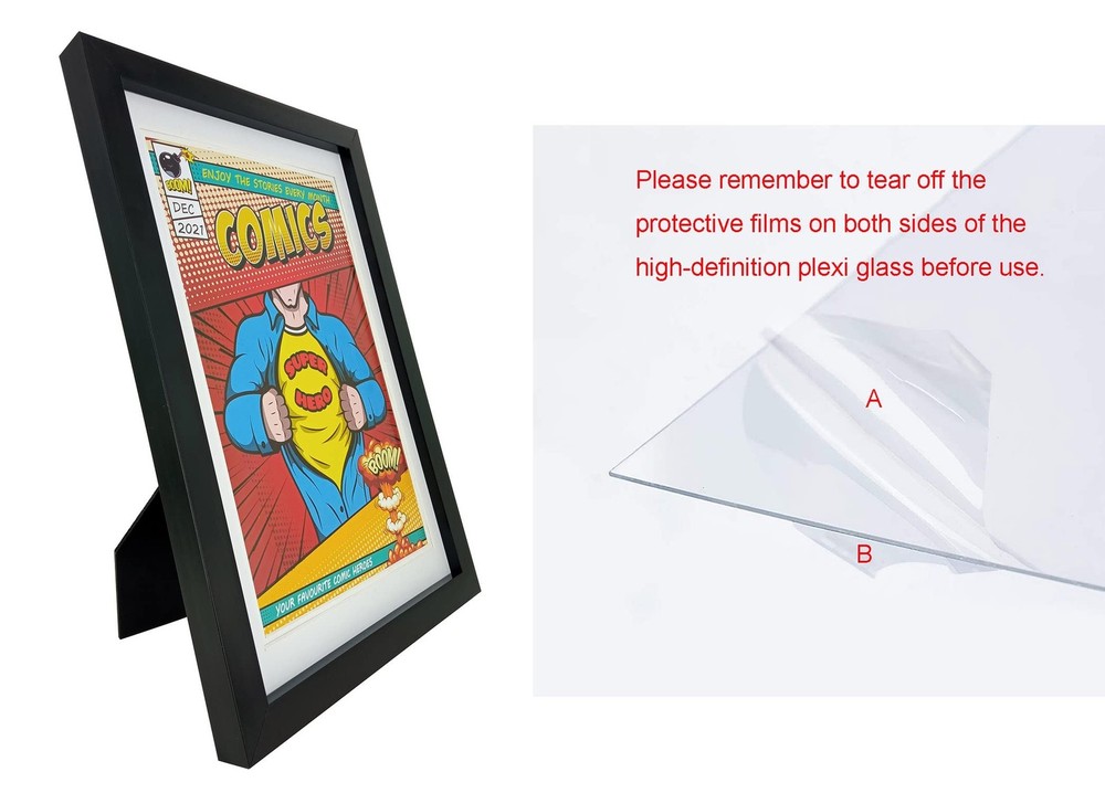 Comic Book Frame,4 Pack,Ultraviolet UV Protection, Fits Current Comics up to ...