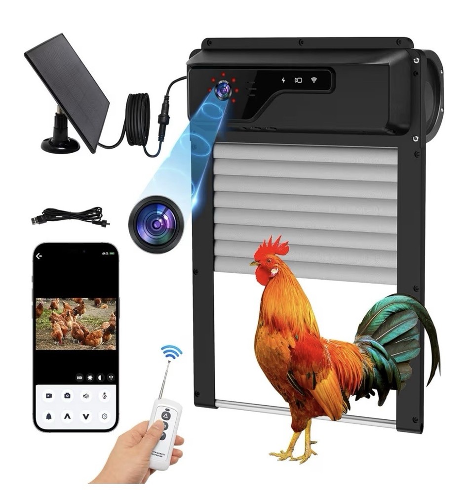 Automatic Chicken Coop Door Supports Solar - Remote and App Driven