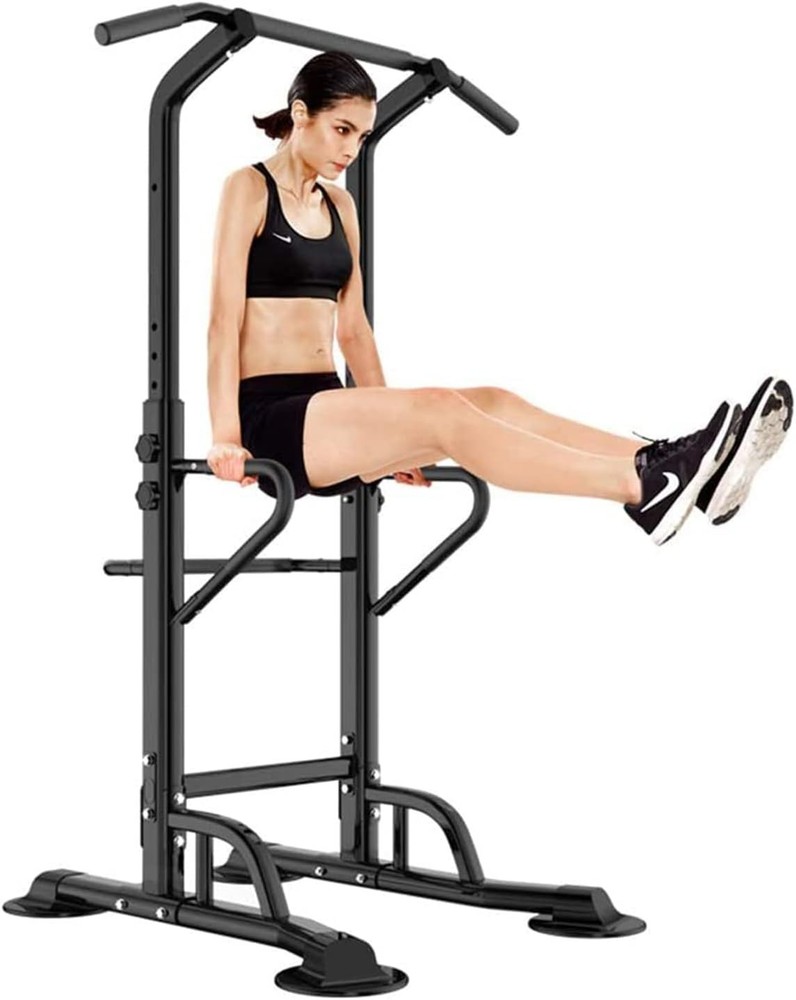 Power Tower Adjustable Height Pull Up & Dip Station Multi-Function Home Strength