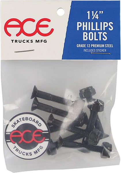 ACE 1-1/4" PHILLIPS HARDWARE SET BLACK
