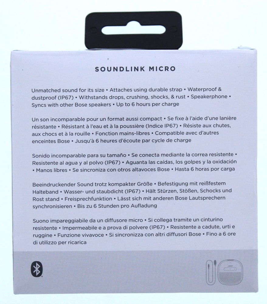 Bose Soundlink Micro Bluetooth Speaker (White Smoke)