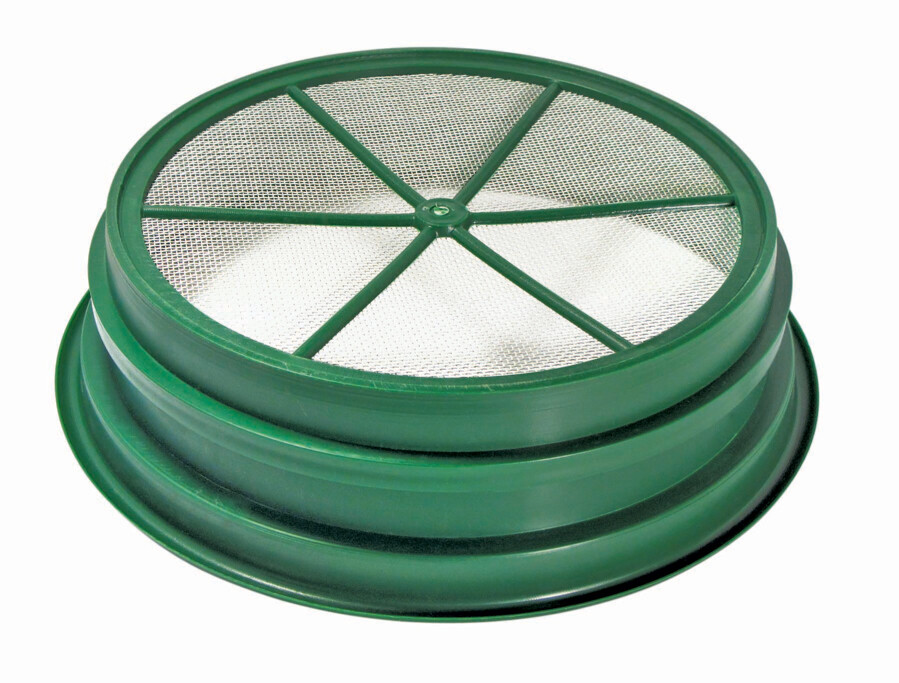 CLASSIFIER SIFTING PAN | 1/12" | STAINLESS STEEL SCREEN EARTH SIFTER STACKABLE