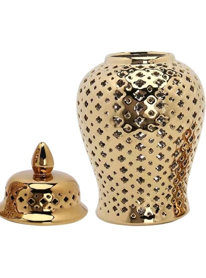 Operitacx Ceramic Ginger Home Office Decor GoldenM