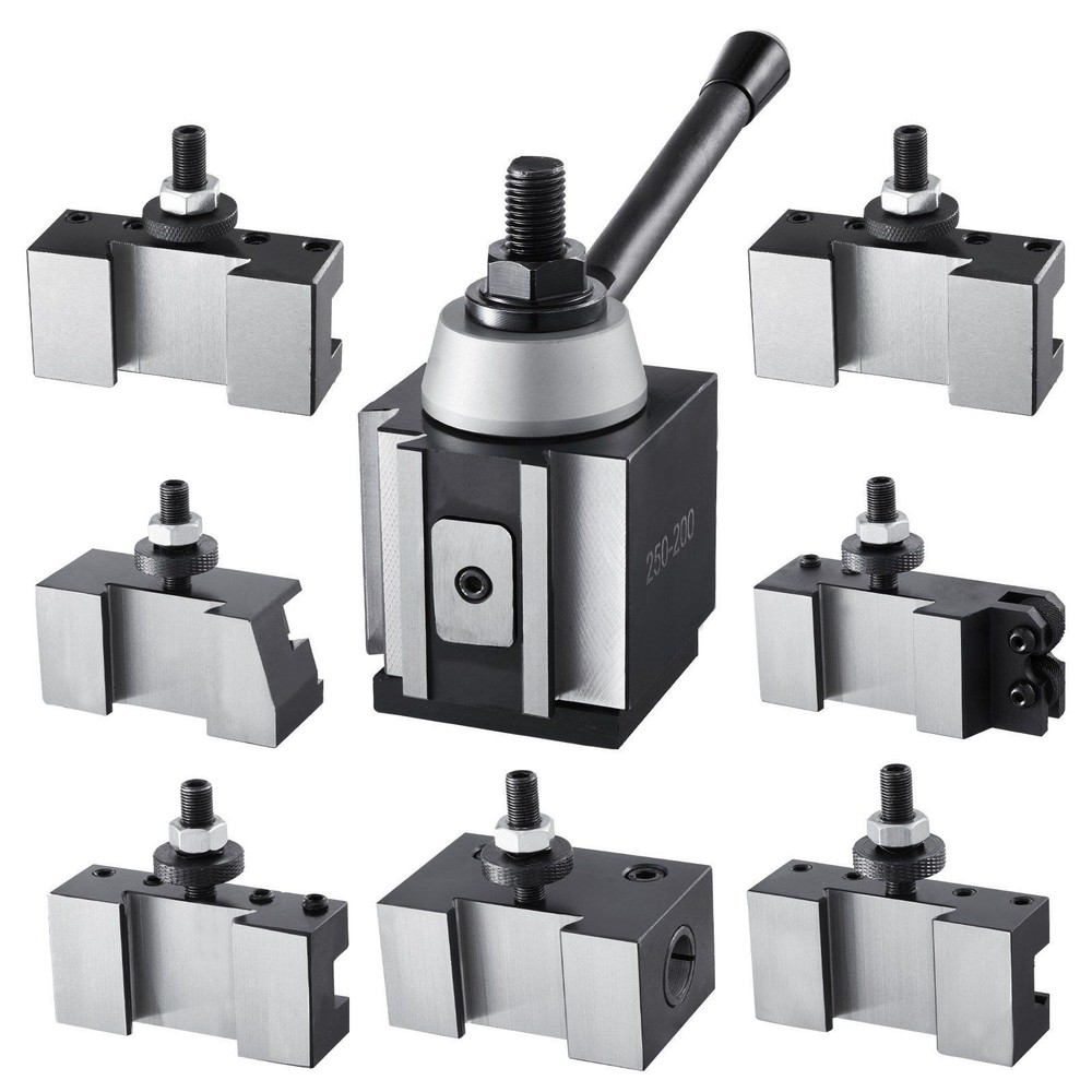 Advanced 8-Piece Wedge Tool Post Set 10-15 In Lathe High Stability