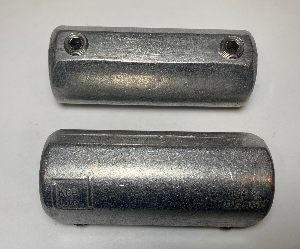 (Qty 2) 1-1/2" Structural Pipe External Coupling L14-8, Kee Lite NEW