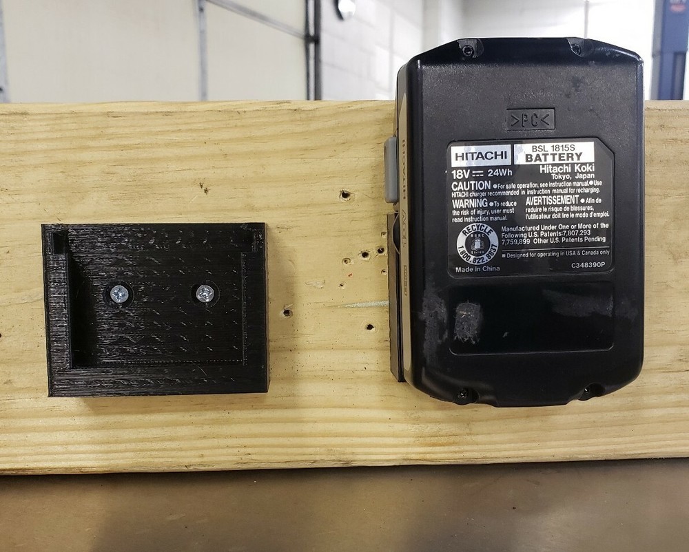 **2 Pack** Hitachi Metabo HPT 18V Locking Battery Wall/Under Shelf Holder Mount