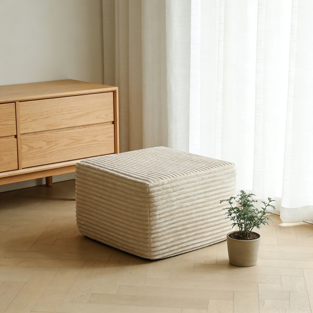 Plush Ottoman Upholstered Ottoman Comfortable Supportive Modular Sectional