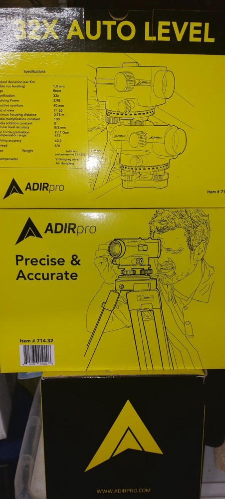 AdirPro 32x Optical Automatic Optical Level W/ Carry Case 714-32