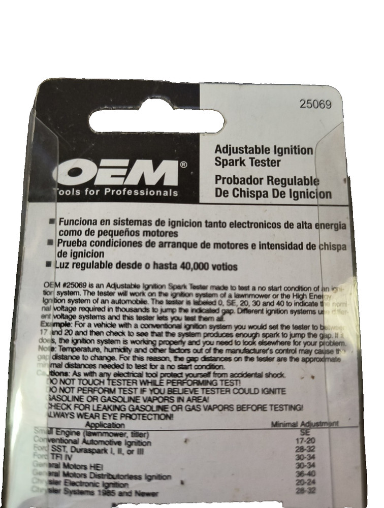 Oem Ignition Spark Tester 25069