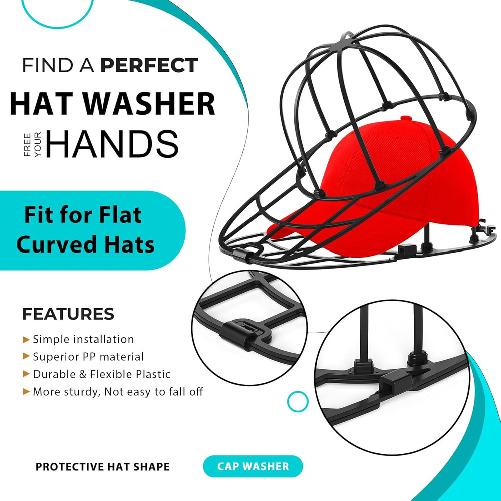 Hat Washer for Washing Machine, 1 Pack Hat Cleaner for Baseball Caps with Frame