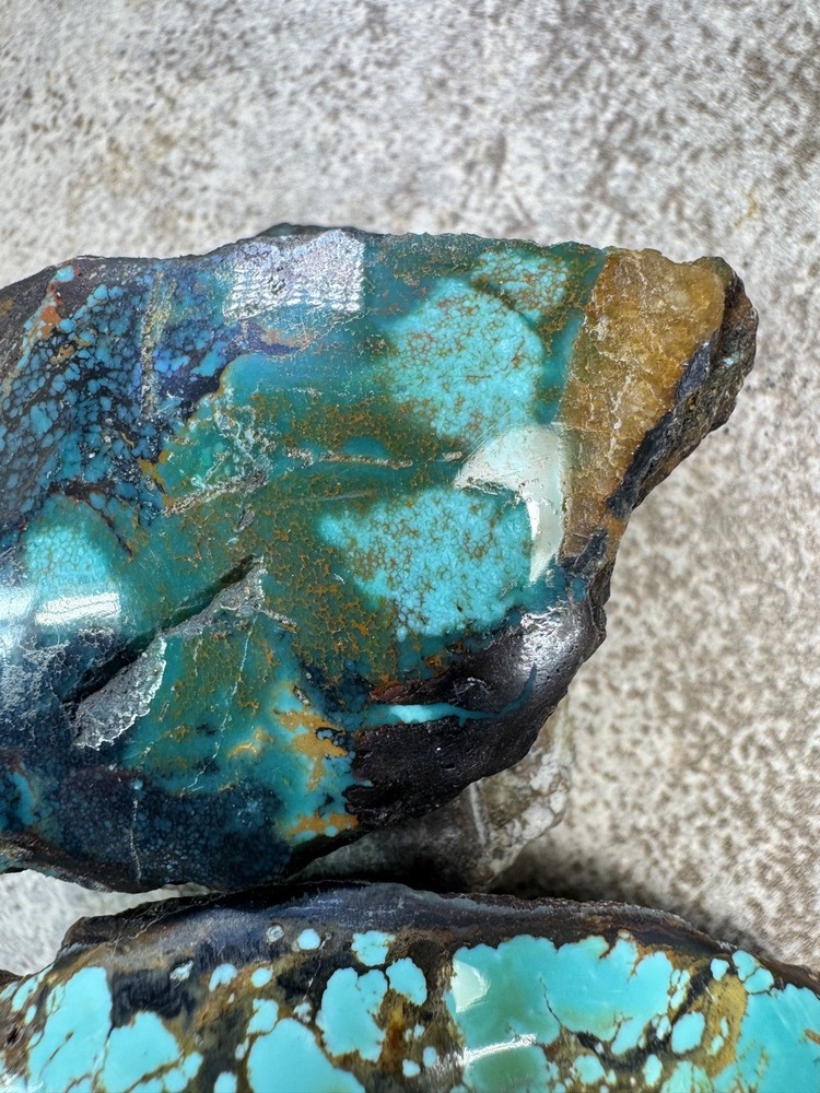 Hubei turquoise stabilized great multi color and pattern very hard material