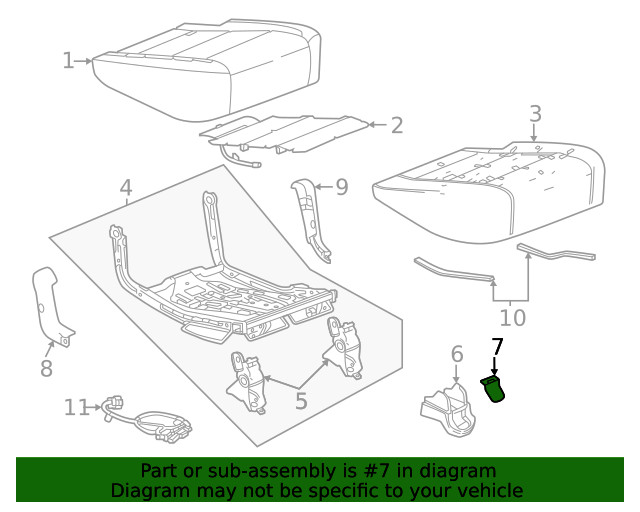 Genuine GM Seat Frame Trim Panel Screw Cap 85524773