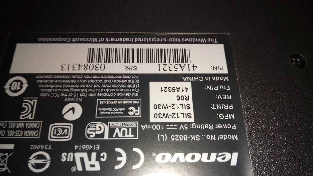 41A5321 Lenovo Preferred Pro USB Keyboard Spanish Black