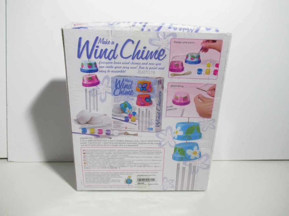 kids Arts & Crafts Make A Wind Chime Construct & Paint a wind chime