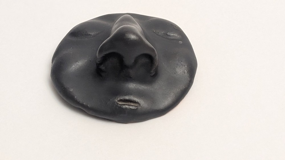Black Artisan Made Clay Face Mask-3"