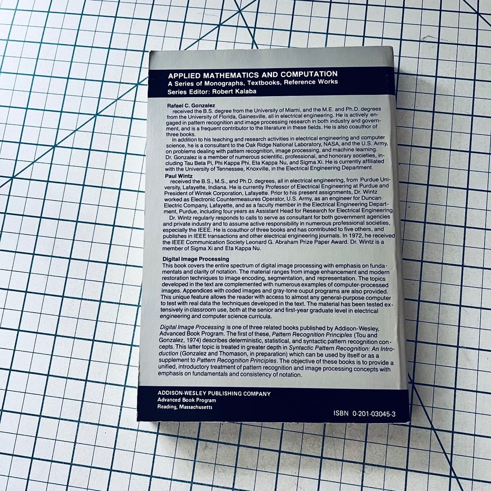 Digital Image Processing Gonzalez Wintz 1977 Vintage Digital Computers Computing