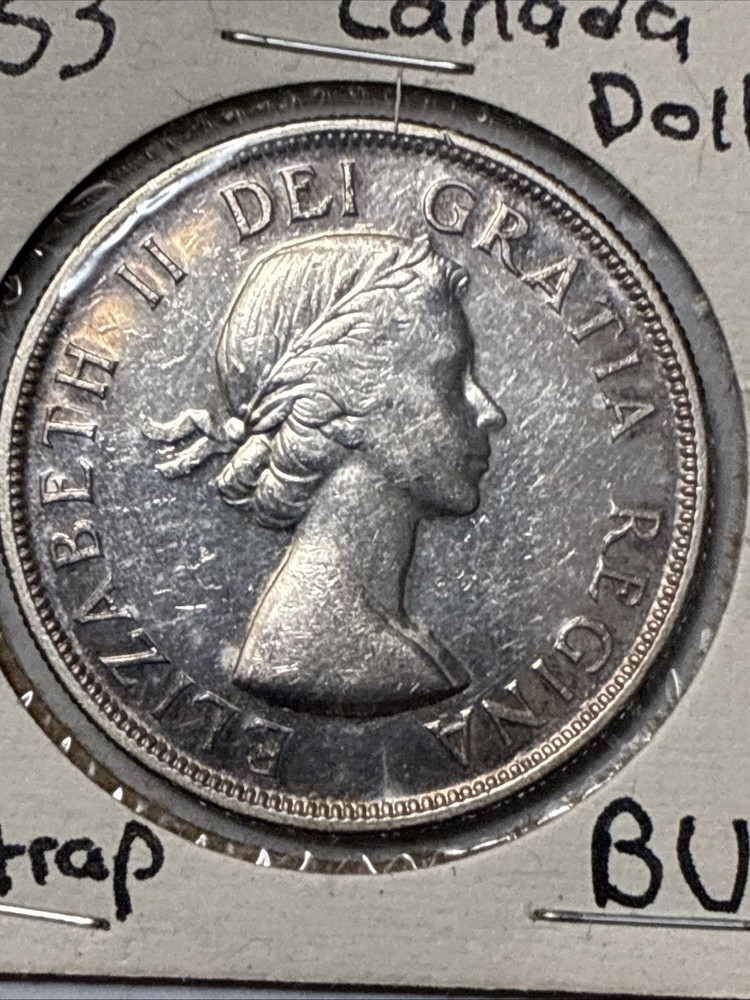 1953 Canada Dollar, No SH. Strap, BU
