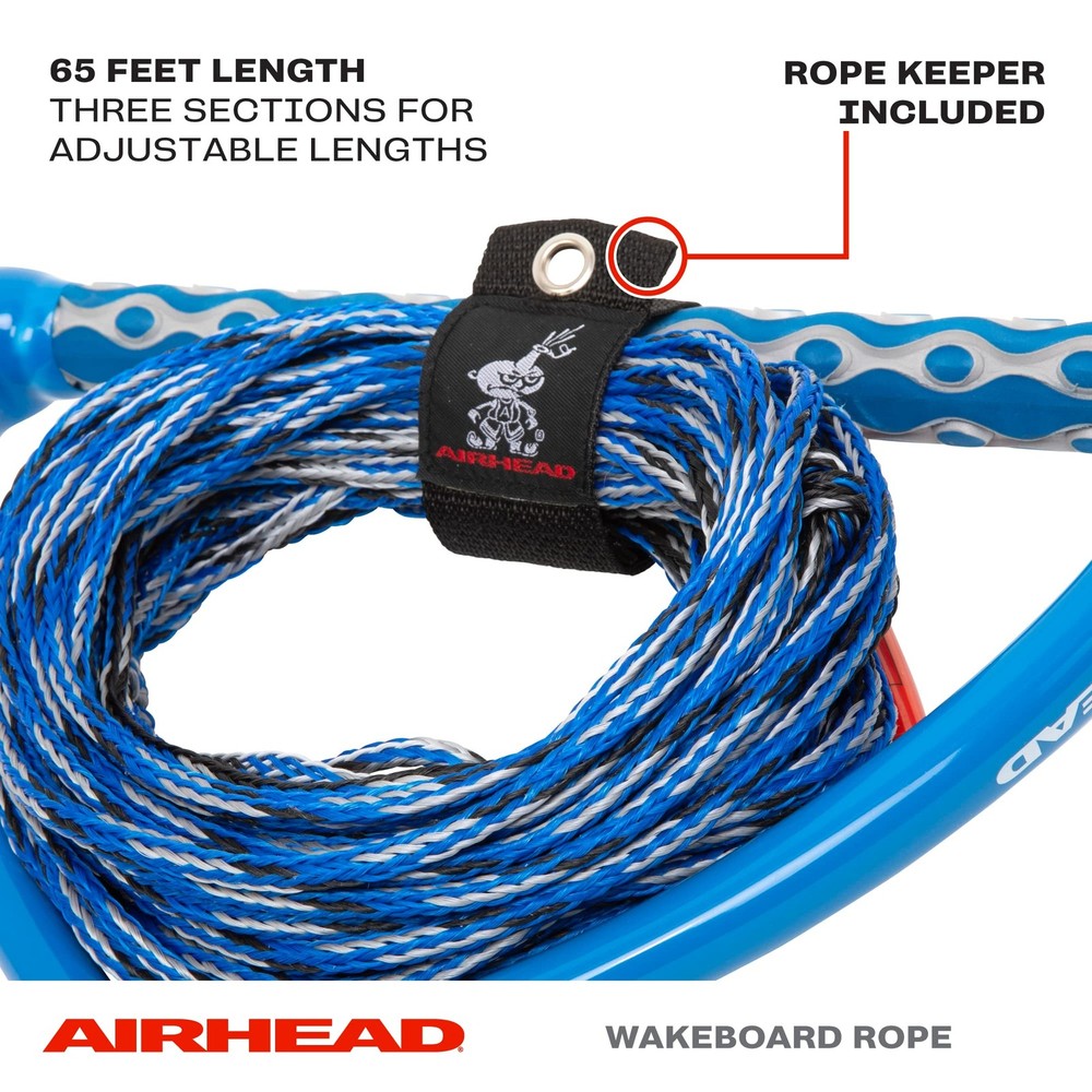 Airhead Wakeboard Rope, 3 Sections, 65Feet
