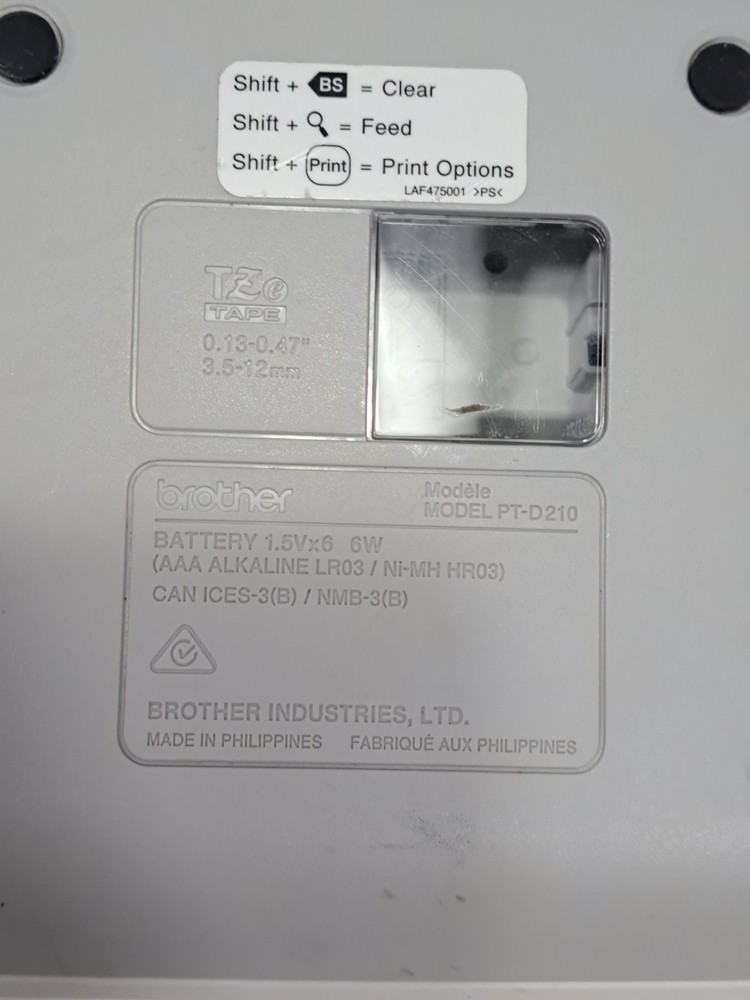 BROTHER P-TOUCH PT-D210 LABEL MAKER ELECTRONIC SYSTEM EASY COMPACT C4-1