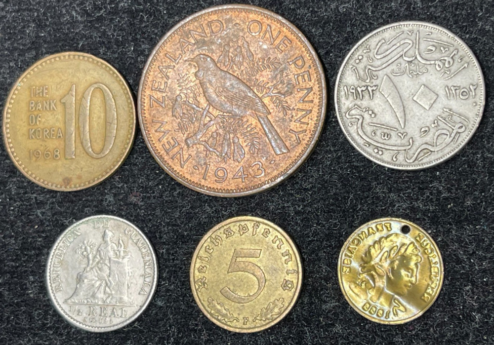 Early World Foreign 6 Coins Lot