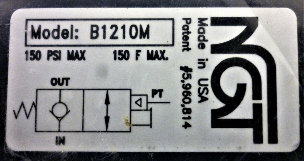 NGT B1210M Check Valve with Manual Release